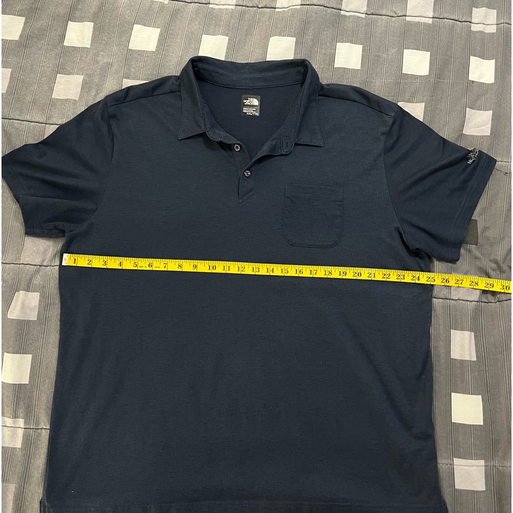 Blue North Face Polo Shit